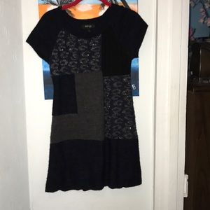 Navy/silver sweater dress